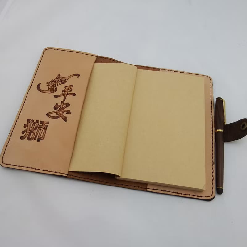 劍獅-平安獅皮革筆記本手帳書札書衣(加贈皮書籤)