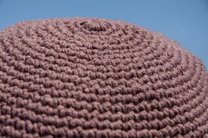 手工編織棉麻帽 編織帽 漁夫帽 遮陽帽 手編草帽 登山帽-拿鐵咖啡