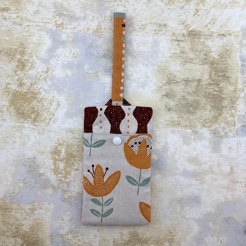 花影深深—鋪棉手機套/手機袋—-右邊款