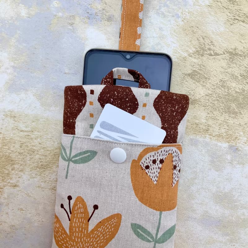 花影深深—鋪棉手機套/手機袋—-右邊款