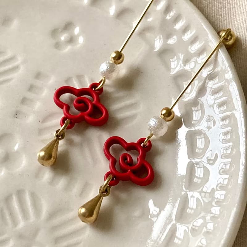 老林雜貨 | 簡約祥雲耳環 (針式 / 夾式)