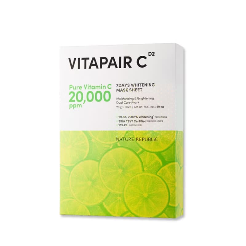 Nature Republic 維他命C瞬效亮白面膜 亮白 維他命C面膜 10入