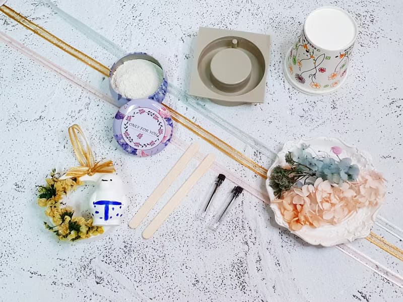 【元氣小白熊 花禮擴香石】手作材料包/擴香石/可完成2入成品