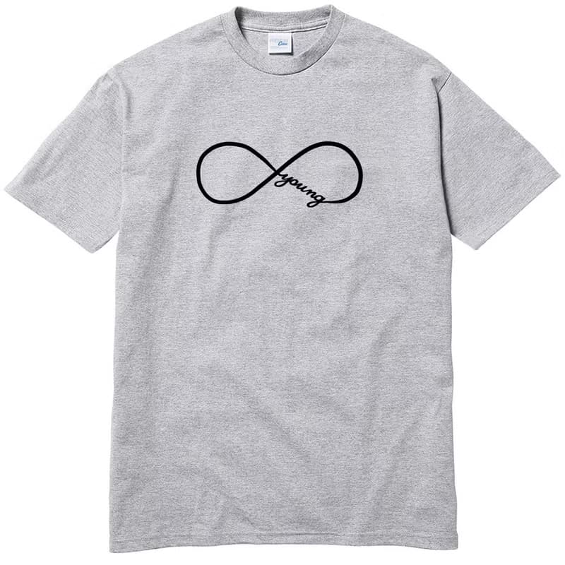 Forever Young infinity #2 短袖T恤 灰色 永遠年輕 文青禮物設計