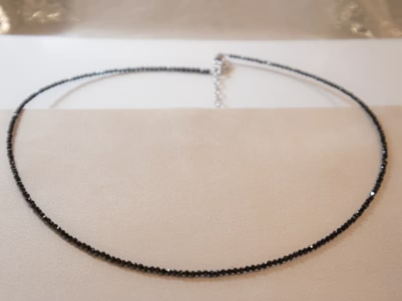 阿富汗青金石- 十二月 誕生石 925 SILVER切面2.5mm- 頸鏈