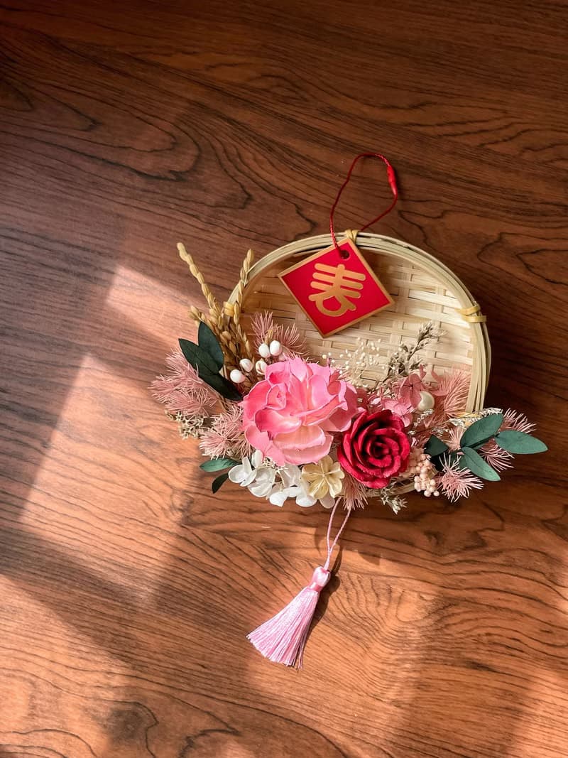 【2025新春限定】春暖花香乾燥花米篩 新年禮盒 新年掛飾