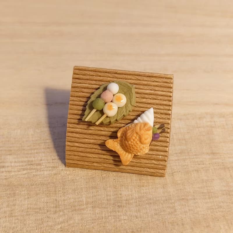 日式散步小點和菓子鯛魚燒冰淇淋手作耳環耳飾
