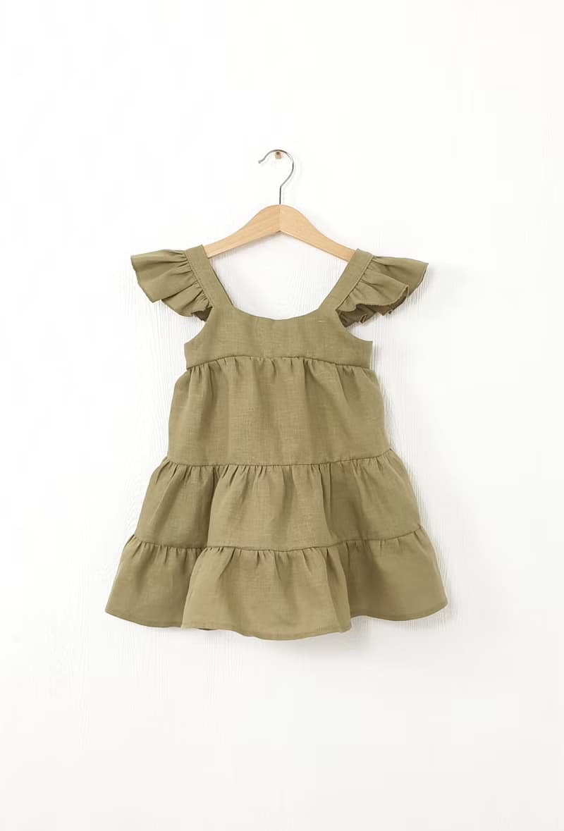 Natural linen boho dress, dress for girl, Easter baby dress, summer baby  dress