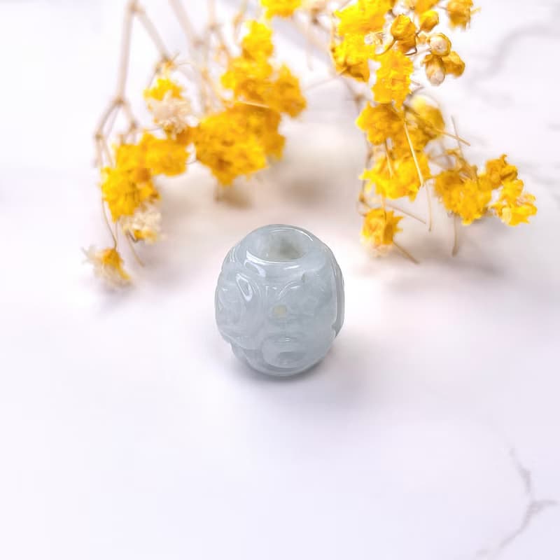 【萬事亨通】冰種飄綠翡翠雕花路路通項鍊|天然緬甸翡翠A貨|送禮