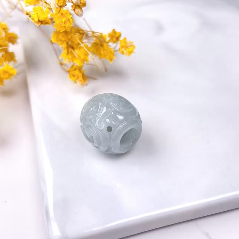 【萬事亨通】冰種飄綠翡翠雕花路路通項鍊|天然緬甸翡翠A貨|送禮