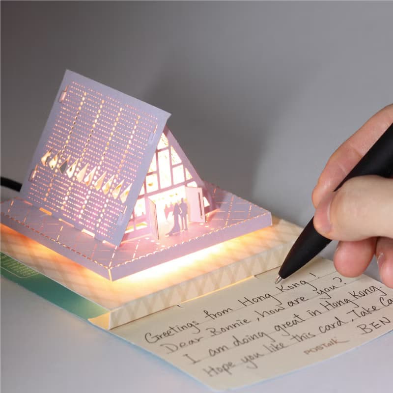 步入教堂 - POSTalk 藝術光影模型 (LM-08) 【情人節/求婚/結婚】