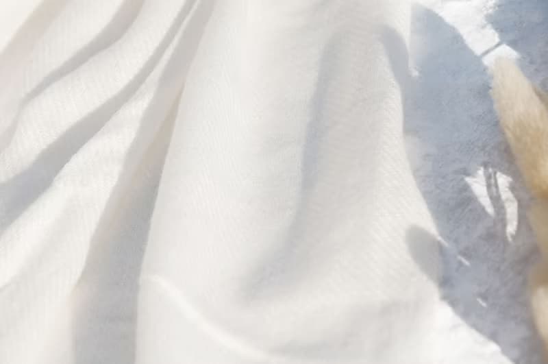 喀什米爾Cashmere/羊絨圍巾/純羊毛圍巾披巾/戒指絨披肩-純淨白色