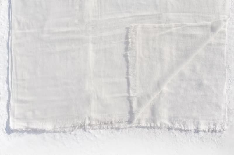 喀什米爾Cashmere/羊絨圍巾/純羊毛圍巾披巾/戒指絨披肩-純淨白色