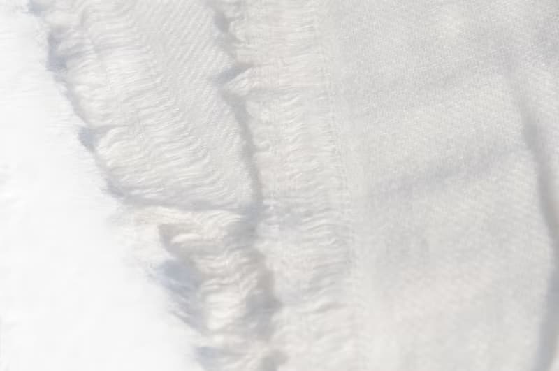 喀什米爾Cashmere/羊絨圍巾/純羊毛圍巾披巾/戒指絨披肩-純淨白色