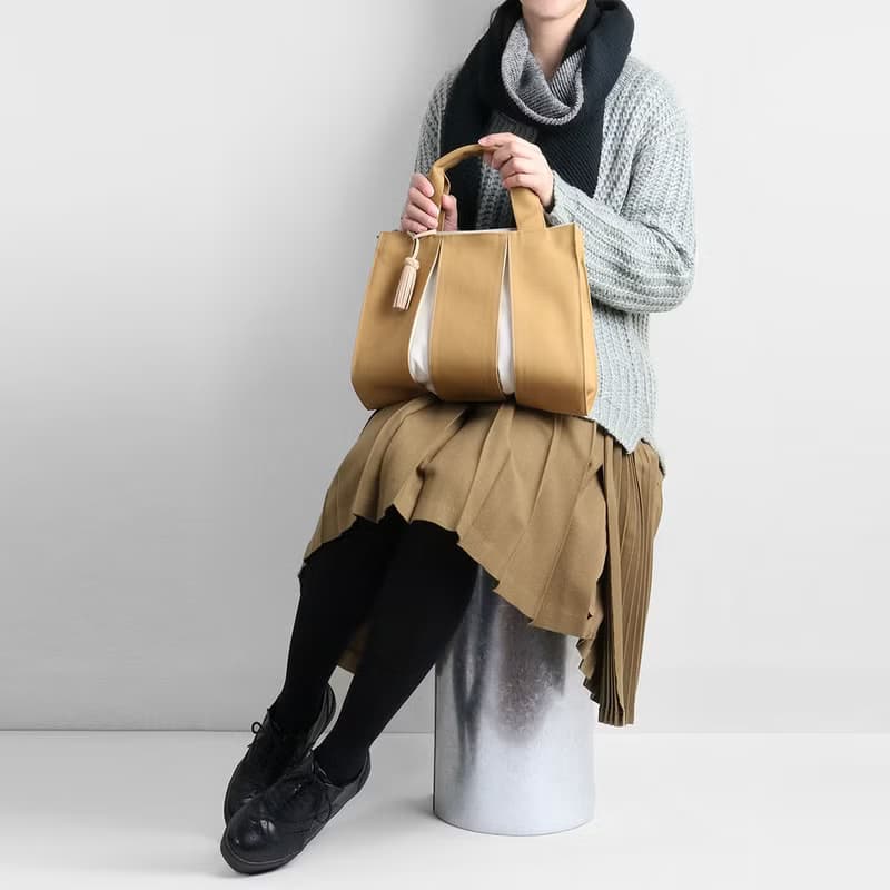 KOSHO ougi 帆布 トートバッグ FS レディース メンズ 軽量 手提げ  オリジナル 日本製 京都 裏地付き ファスナー開閉 タッセル付き