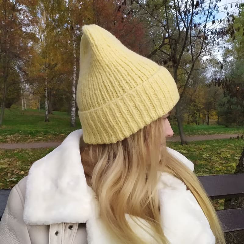 Winter yellow womens hat | レディース帽子