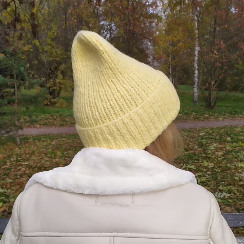 Winter yellow womens hat | レディース帽子