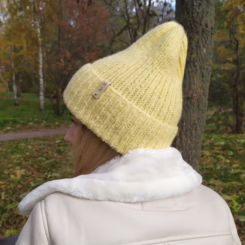 Winter yellow womens hat | レディース帽子