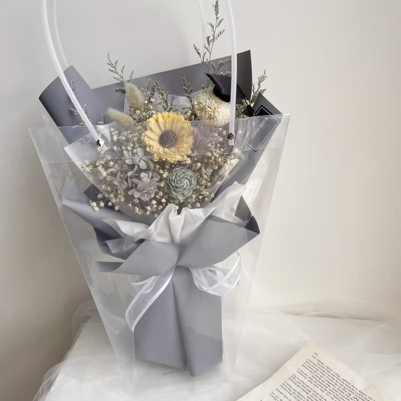 畢業花束/向日葵/滿天星乾燥花/木棉花乾燥花