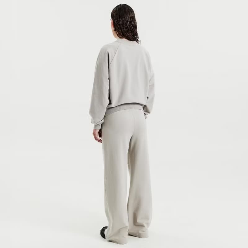 Bread & Boxers 女用寬鬆短版休閒衛衣 - 米灰