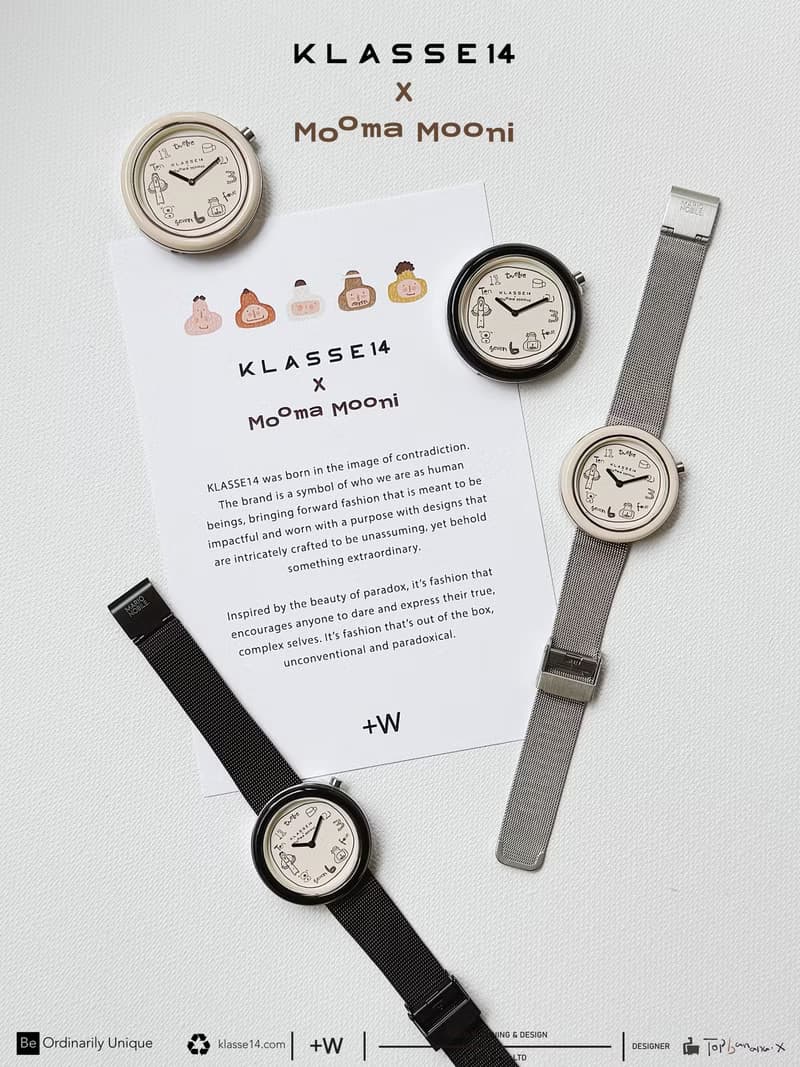 Klasse14 x Topbananax Mooma Mooni 米色鋼帶手錶 36/42MM