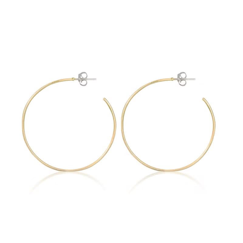 Thin Hoop Earrings 細線圈純銀耳環 圓圈 圈圈 大圈圈型純銀耳環