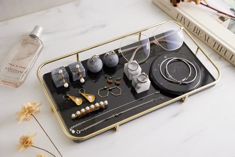 聖誕~轉運來【奇鈺家居】大理石輕奢收納方盤