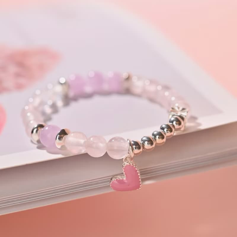 粉紅派對-兒童手鍊/手工串珠