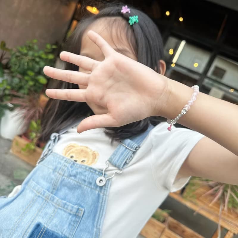 粉紅派對-兒童手鍊/手工串珠