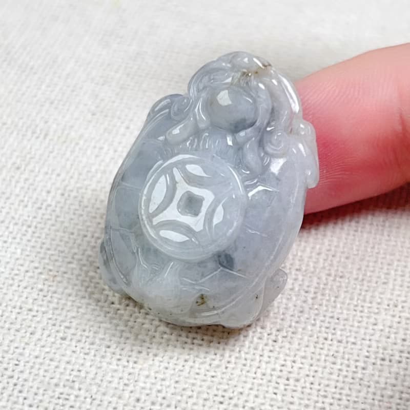 飄烏雞翡翠古錢龍龜 | 天然緬甸玉翡翠A貨 | 送禮