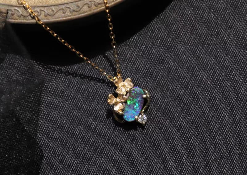 【花壇a kadan系列】k18/小幸運礫背蛋白石項鍊