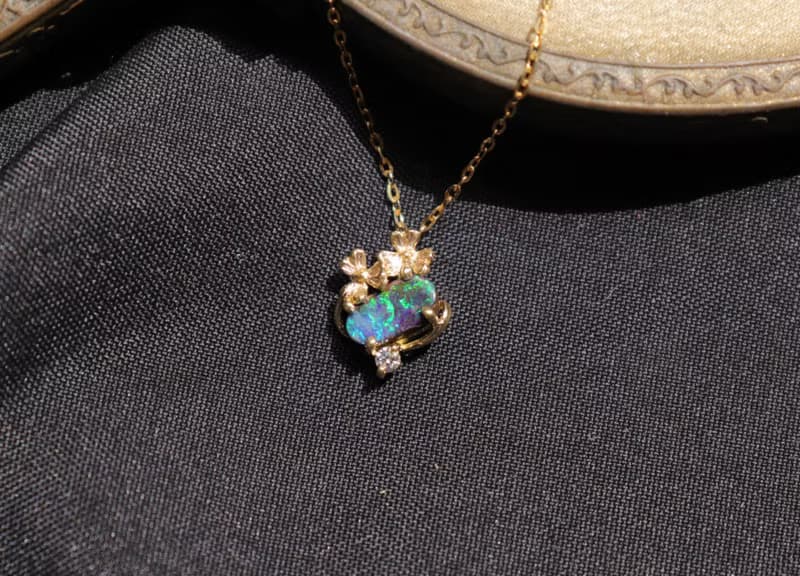 【花壇a kadan系列】k18/小幸運礫背蛋白石項鍊