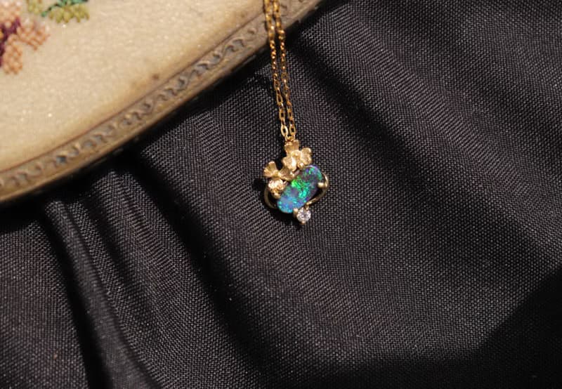 【花壇a kadan系列】k18/小幸運礫背蛋白石項鍊