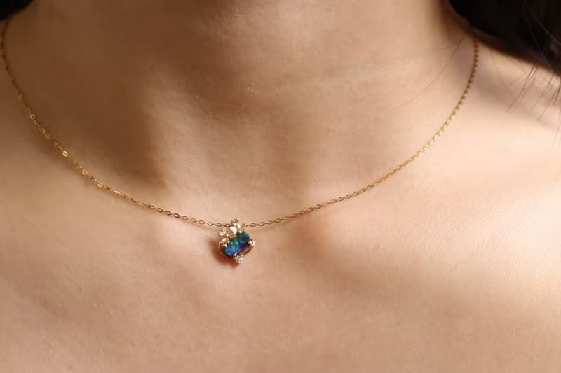 【花壇a kadan系列】k18/小幸運礫背蛋白石項鍊