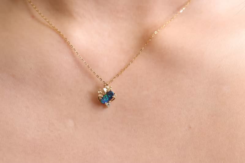 【花壇a kadan系列】k18/小幸運礫背蛋白石項鍊