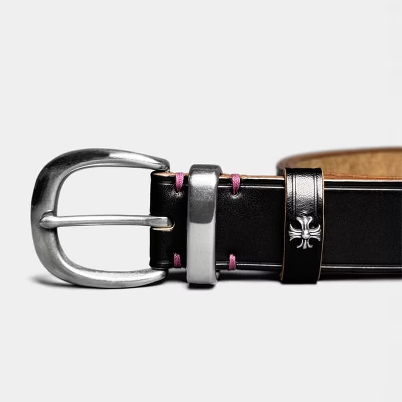 義大利植鞣牛皮腰帶 美式牛仔褲帶 休閑褲皮帶 不鏽鋼扣頭 35mm寬