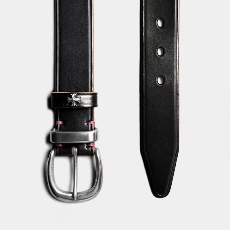 義大利植鞣牛皮腰帶 美式牛仔褲帶 休閑褲皮帶 不鏽鋼扣頭 35mm寬