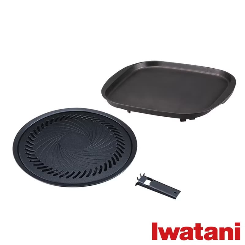 【Iwatani岩谷】日本燒肉不沾烤肉大圓盤-33cm-搭贈燒肉方型烤盤