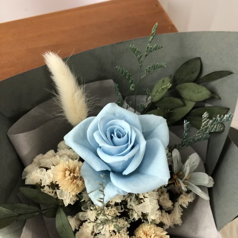 單朵永生玫瑰小花束 5色