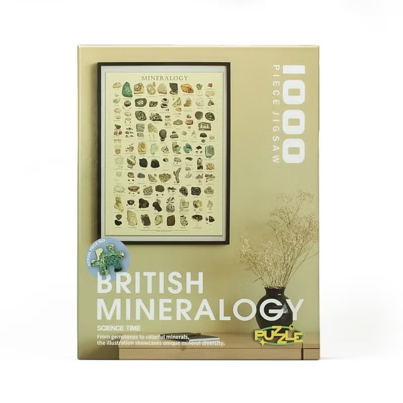 圖鑑拼圖-19世紀英國礦石學/鳥類羽毛品種圖鑑(1000片)