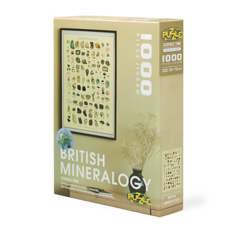 圖鑑拼圖-19世紀英國礦石學/鳥類羽毛品種圖鑑(1000片)