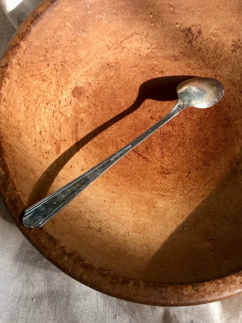 Vintage 1933年美國製Deerfield Silver Plate鍍銀長湯匙