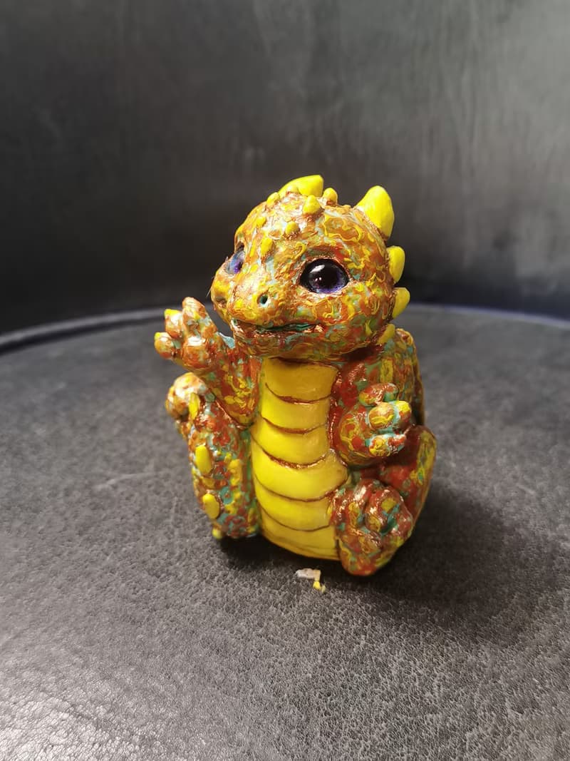 Dragon baby fantasy animal art unique figurine sculpture