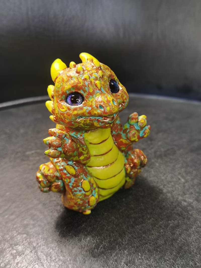 Dragon baby fantasy animal art unique figurine sculpture