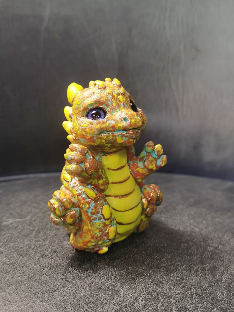 Dragon baby fantasy animal art unique figurine sculpture