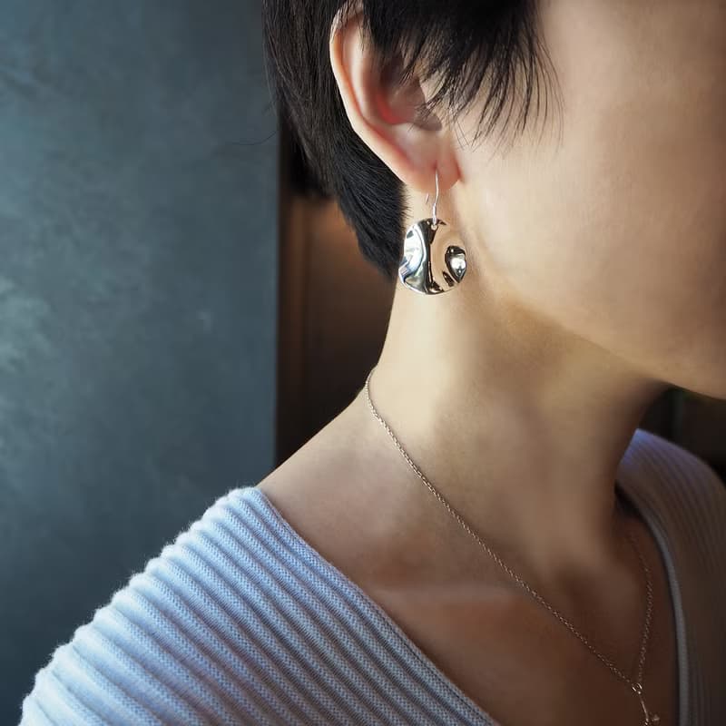 【母親節禮盒】pearl wave earring_珍珠波浪耳環 生日禮物