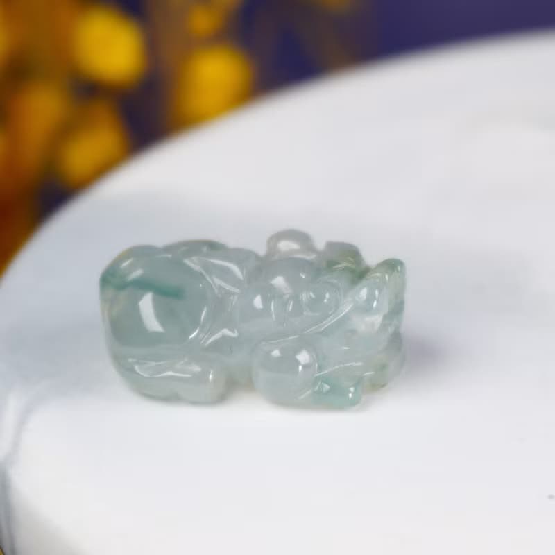【招財神獸】冰飄花翡翠戰神貔貅 | 天然A貨翡翠 | 送禮