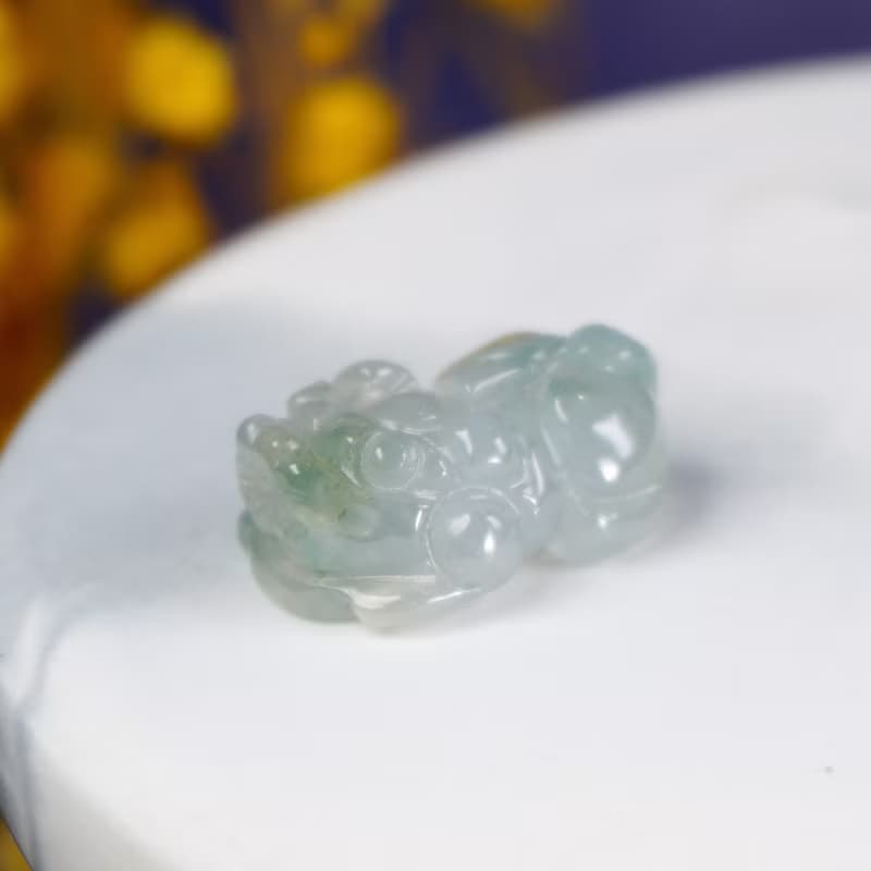 【招財神獸】冰飄花翡翠戰神貔貅 | 天然A貨翡翠 | 送禮