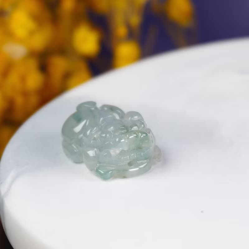 【招財神獸】冰飄花翡翠戰神貔貅 | 天然A貨翡翠 | 送禮