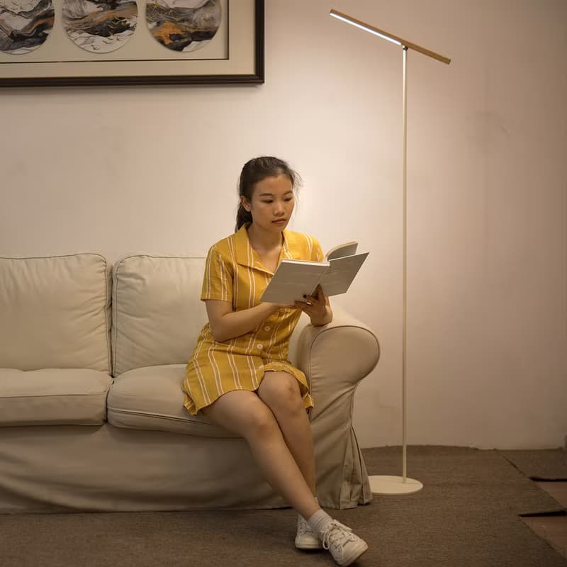 原創設計北歐風簡約創意落地燈書桌學習閱讀護眼燈臺燈落地燈雙用